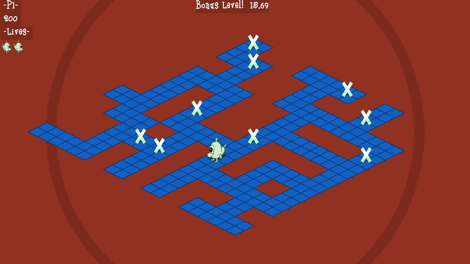The normal grid, but missing so many pieces, it looks like catwalks. (91KB)